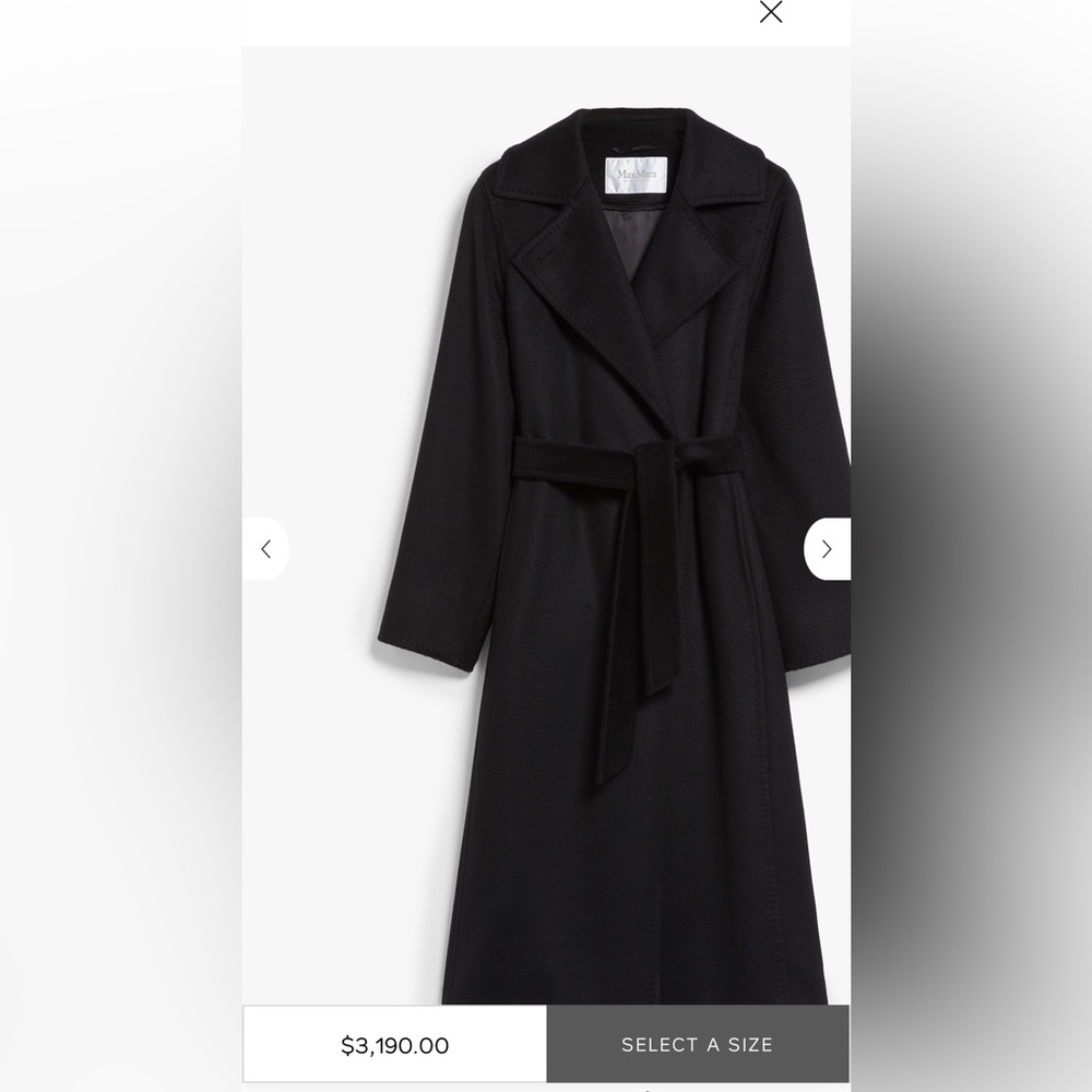 Max Mara Manuela Classic camel hair coat US12